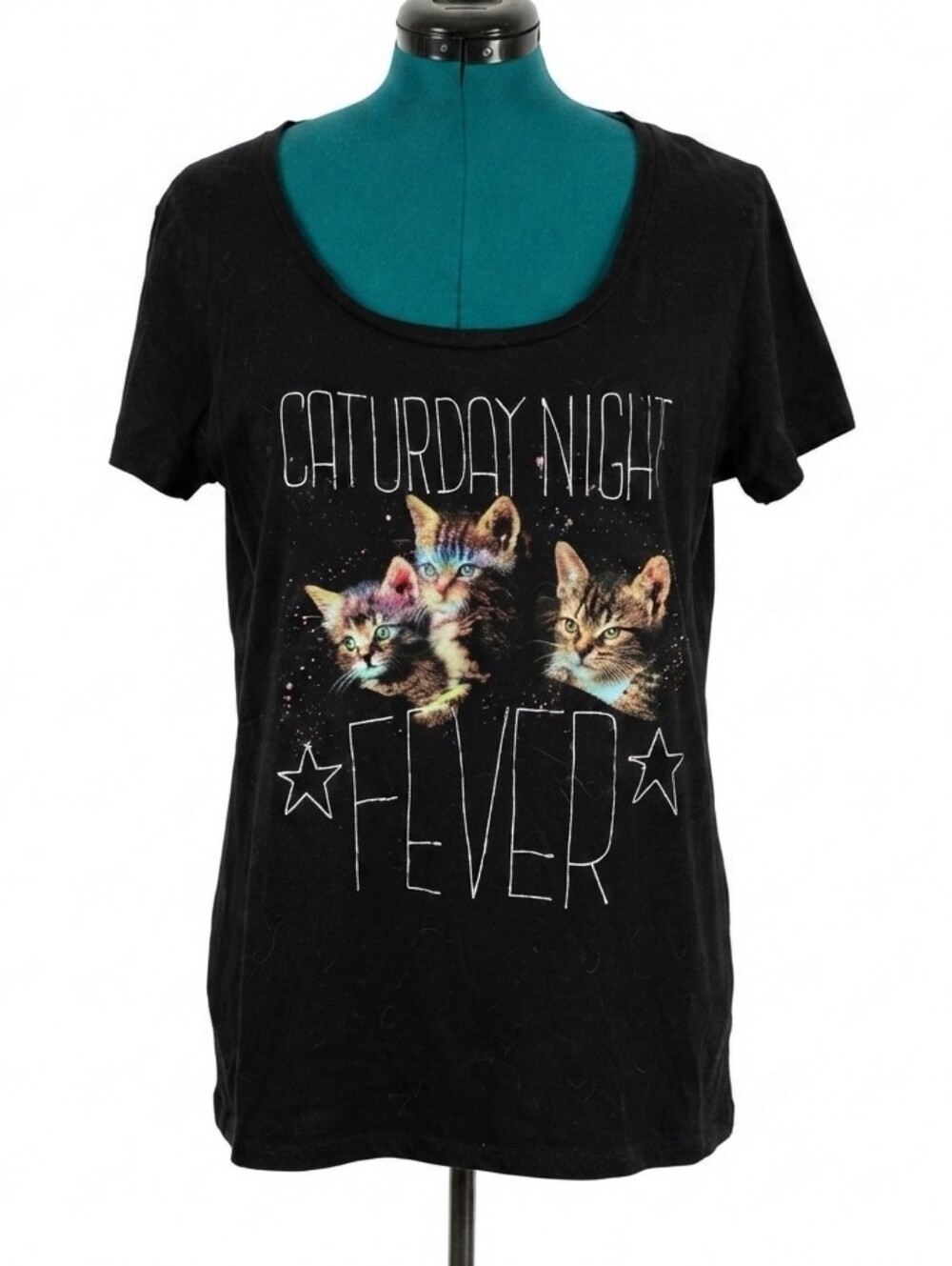 Lovesick Caturday Night Fever Cat Graphic Tee Size 2 / 2X